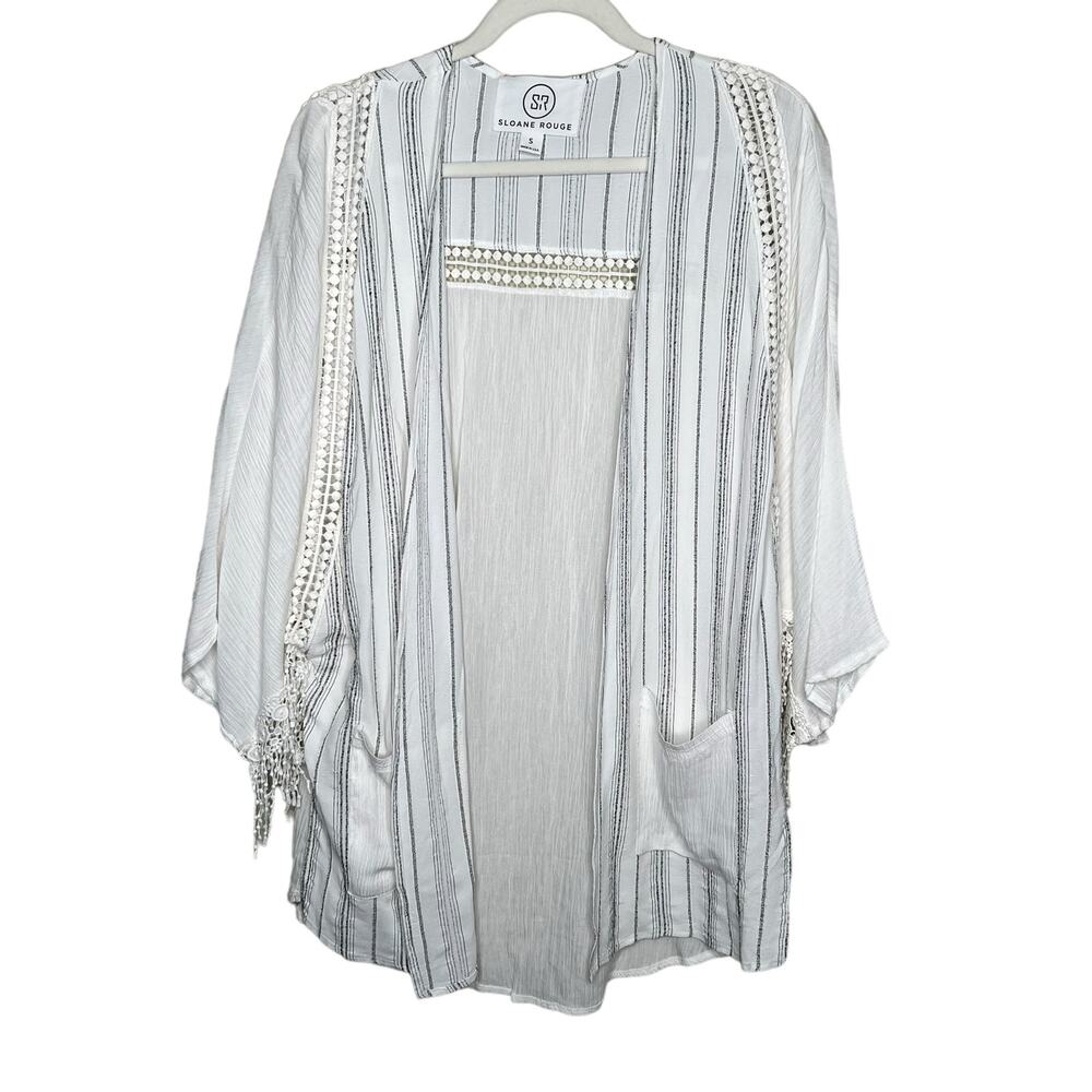 Sloane Rouge Size Small Kimono Open front top swimsuit cover up